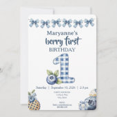 Invitation pour le premier anniversaire de bébé au (Devant)