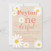 Invitation pour le premier anniversaire de bébé av (Devant)