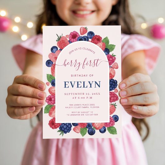 Invitation pour le premier anniversaire de bébé fi