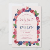 Invitation pour le premier anniversaire de bébé fi (Devant)