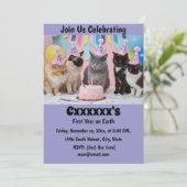 Invitation pour le premier anniversaire de bébé mi (Debout devant)
