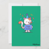 Invitation pour le premier anniversaire de bébé mi (Dos)