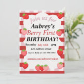 Invitation pour le premier anniversaire de berry (Debout devant)