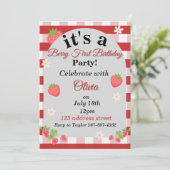 Invitation pour le premier anniversaire de berry (Debout devant)