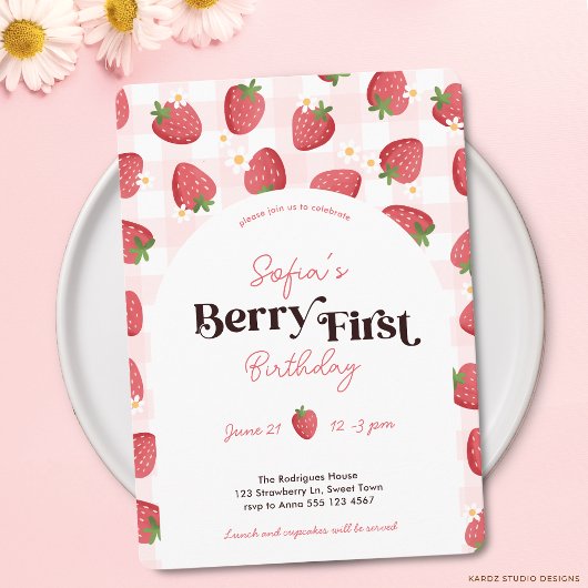 Invitation pour le premier anniversaire de Berry
