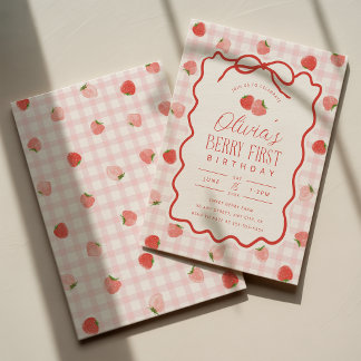 Invitation pour le premier anniversaire de Berry