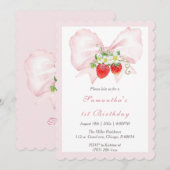 Invitation pour le premier anniversaire de Berry a (Devant / Derrière)