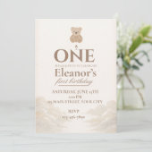 Invitation pour le premier anniversaire de Boho Te (Debout devant)