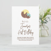 Invitation pour le premier anniversaire de Boules (Debout devant)