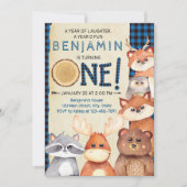 Invitation pour le premier anniversaire de bûchero (Devant)