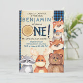 Invitation pour le premier anniversaire de bûchero (Debout devant)