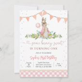 Invitation pour le premier anniversaire de Bunny (Devant)