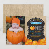 Invitation pour le premier anniversaire de citroui (Devant / Derrière)
