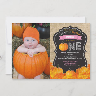 Invitation pour le premier anniversaire de citroui