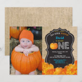 Invitation pour le premier anniversaire de citroui (Devant / Derrière)
