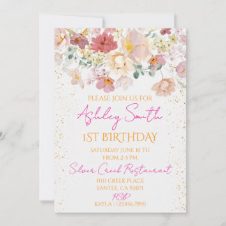 Invitation pour le premier anniversaire de Dloral