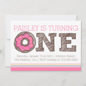 Invitation pour le premier anniversaire de Donut - (Devant)