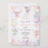 Invitation pour le premier anniversaire de fée (Devant)
