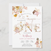 Invitation pour le premier anniversaire de fée (Devant)