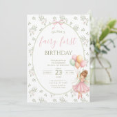 Invitation pour le premier anniversaire de fée Fil (Debout devant)