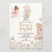 Invitation pour le premier anniversaire de fée Fil (Devant)