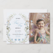 Invitation pour le premier anniversaire de fée | P (Devant)