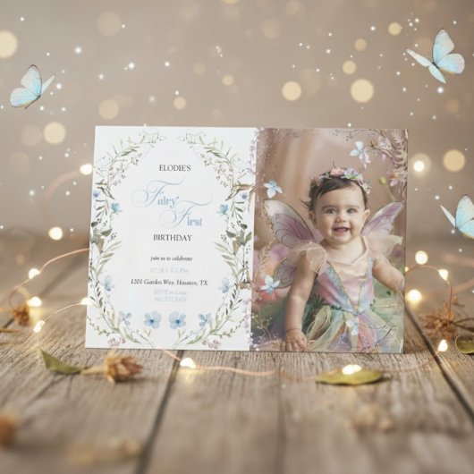 Invitation pour le premier anniversaire de fée | P