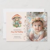 Invitation pour le premier anniversaire de fée | V (Devant)