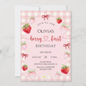 Invitation pour le premier anniversaire de fille a (Devant)