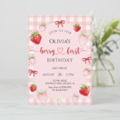 Invitation pour le premier anniversaire de fille a (Debout devant)