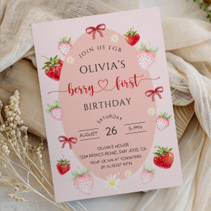 Invitation pour le premier anniversaire de fille a