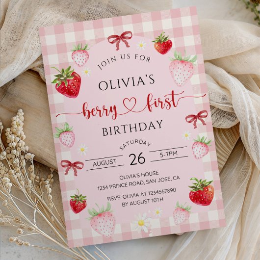 Invitation pour le premier anniversaire de fille a