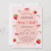 Invitation pour le premier anniversaire de fille a (Devant)