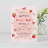 Invitation pour le premier anniversaire de fille a (Debout devant)