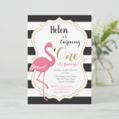 Invitation pour le premier anniversaire de fille f (Debout devant)