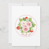 Invitation pour le premier anniversaire de fraise (Dos)