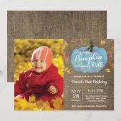 Invitation pour le premier anniversaire de garçon (Devant / Derrière)