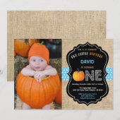 Invitation pour le premier anniversaire de garçon (Devant / Derrière)