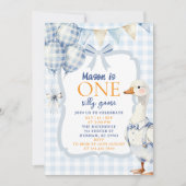 Invitation pour le premier anniversaire de garçon (Devant)