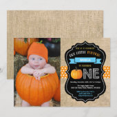 Invitation pour le premier anniversaire de garçon (Devant / Derrière)