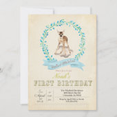 Invitation pour le premier anniversaire de garçon (Devant)