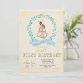 Invitation pour le premier anniversaire de garçon (Debout devant)