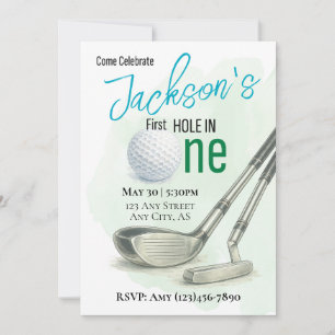 Invitation pour le premier anniversaire de golf :