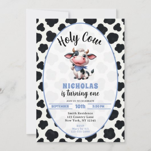 Invitation pour le premier anniversaire de Holy Co (Devant)