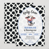 Invitation pour le premier anniversaire de Holy Co (Devant / Derrière)