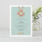 Invitation pour le premier anniversaire de joli la (Debout devant)