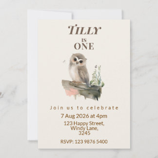 Invitation pour le premier anniversaire de la chou