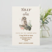 Invitation pour le premier anniversaire de la chou (Debout devant)