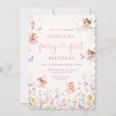 Invitation pour le premier anniversaire de la fée  (Devant)