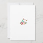 Invitation pour le premier anniversaire de la fée (Dos)